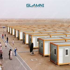 Eco Friendly Rock Wool Insulation For 40FT Glamni Detachable Container House
